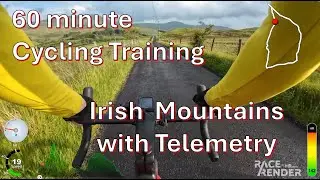 60 minute Hillwork Indoor Cycling Workout - Sperrin Mountains of Northern Ireland with Telemetry