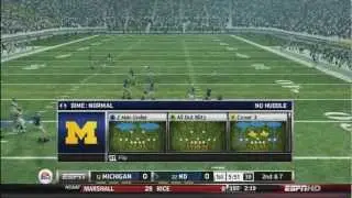NCAA 13 Michigan YouTube Online Dynasty - Week 4 vs. Norte Dame - Ep.5