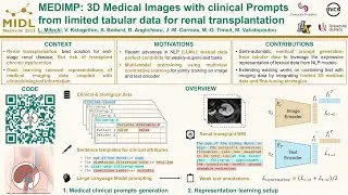 [P055] 3D Medical Images with clinical Prompts from limited tabular data for renal transplantation