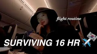 moving out + 16 hour flight to korea 🇰🇷 (airplane food & skincare)