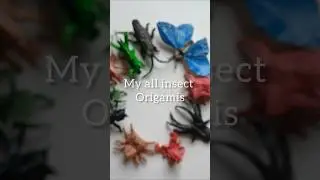 Insect origami 🪳🕷🦂🦋🕸🦗🪲🐜 #insectsorigami #origami #insects #origamiart #shorts