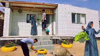 Concreting the roof of the poultry house: and baking the barco with sogra