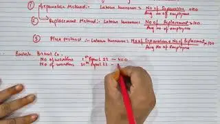 Labour Turnover | Separation Method | Replacement Method | Flux Method | B.COM / CMA / CA INTER