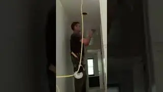 Recessed Lighting installation in hallway