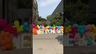 Marquee LED Letters with Balloons Garland | Back to School Event 🍎