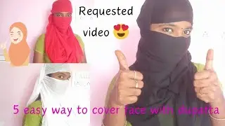 5 easy way to cover face with dupatta in 1 minute 😻#keerthanasrivlogs