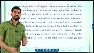انشاء فوائد الدراسة في بريطانيا  منهج جديد / انكليزي السادس اعدادي ـ الوحدة الثالثة/ المحاضره 5 