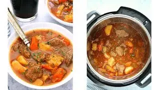 Instant Pot Guinness Beef Stew recipe | Crunchy Creamy Sweet