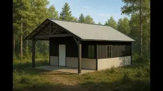 Build Your Dream: 24x20 Gable Roof Cabin ADU Kit [With Carport!]