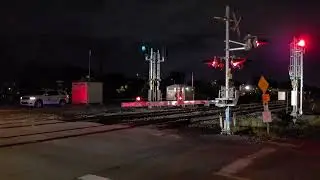 TRAIN SPOTTING 4K: CN RAIL #5784 (GM EMD SD75I) At Night time Running Parallel to Commuter Rail