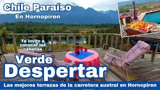 Hornopiren,  las hermosas terrazas de las cabañas 