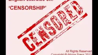 Censorship English Exercise - Native English Teacher in Athens - solutions