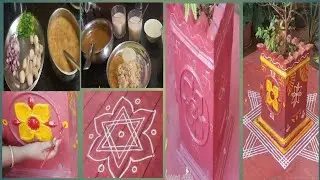 Fast cooking vlog / paint kolam / tulasi pot painting