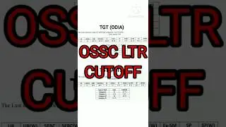 OSSC LTR CUTOFF (2025) ALL STREAM.....#ossc #ltr #exam