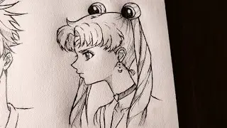 How to draw sailor moon | easy drawing tutorial step by step | drawing for beginner