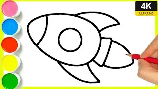 How to draw a Rocket 🚀|| Easy & simple rocket drawing || step by  step rocket drawing.#rocketdrawing