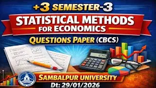 +3 semester-3 Statistical methods of Economics  questions paper # viralvideo#ECONOMICS (H)#SU# CBCS 