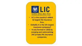 LIC IPO - Basic Details - About LIC