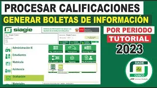 Siagie | Tutorial Proceso y Cierre de Periodos | Configurar y Generar Boletas de Notas | 2023
