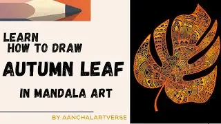 Colourful Digital Mandala drawing ||Digital Mandala Art of Autumn leaf ||#mandalaart #digitalart 