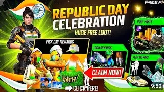 Free fire new update . New free reward . 26 january gift . Republic day rewards 100 free new gift 