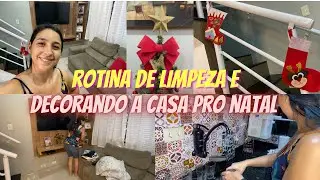 Rotina de limpeza| decorando a casa pro natal| hoje o dia n&atilde;o foi f&aacute;cil