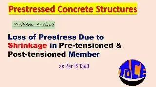Loss of Prestress Due to Shrinkage in Pre-tensioned & Post-tensioned Member as per IS 1343