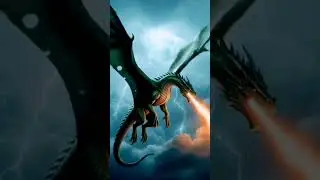Flying Dragon in the Sky | Dragon Breathing Fire | Epic Fantasy Scene