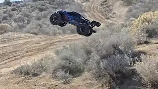Traxxas xrt ultimate getting air.