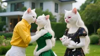 😭 Cat Mother 💔 Abandoned & Alone with Baby 🐾 | Emotional Story  #CatStory #EmotionalStory #AI #AICat