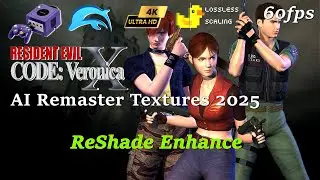 Resident Evil Code Veronica X ~4K  AI Remaster HD Textures v1.4  LSFG 60 FPS | Wii Dolphin |  2025