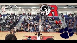 14th Basketball Game 2024 - 25 Season Boys Rolesville High Rams vs Millbrook High Wildcats