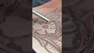 How to give depth to leather flower  | Leathercraft