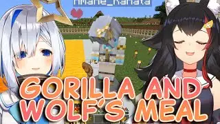 [Ookami Mio] gorilla and wolf's meal [Amane Kanata,  Hololive Eng, jpn Sub]