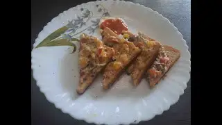 White Sauce Cheesy Bread Toast Sandwich | Open Sandwich toast | Quick Breakfast & Starter