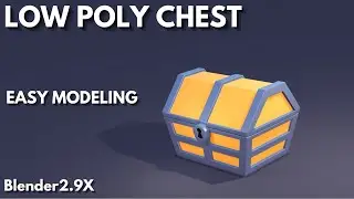 low poly chest game modeling in blender 2.9x