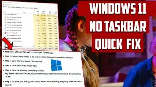 Windows 11 New Update No Taskbar Fix | Quick Way to Fix
