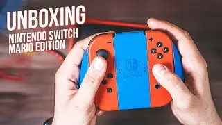 Unboxing Nintendo Switch Mario Red & Blue Edition