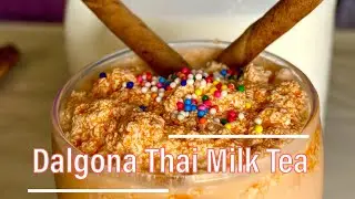 Dalgona Thai Milk Tea | 4 Ingredients Milk Tea Shop Recipe | Dalgon Recipe Episode 5