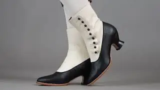Manhattan Women's Victorian Cloth-Top Button Boots by American Duchess