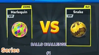 GOLF BATTLE BALLS CHALLENGE SERIES (#1)SNAKE BALL VS HARLEQUIN BALL CRAZY EPIC GAMEPLAY