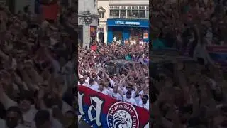 Crystal Palace fans en route to Wembley this afternoon