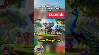Friday&rsquo;s Purple Train_ Elephants on a Trumpet Ride | Learn Weekdays with Fun | Kid&rsquo;s Zonee 🐵🌈