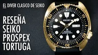Reseña Seiko Prospex Tortuga SRPC44 Automático Reloj Dorado de Buceo en Español