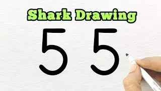 Beautiful Shark 🦈 Drawing | How to Draw Shark | Easy Shark Drawing | Step by Step Drawing Shark