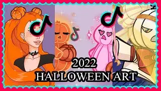 ART HALLOWEEN TIK TOK v1 - Satisfying Anime Cartoon drawing tiktok pumpkin [ Digital art]