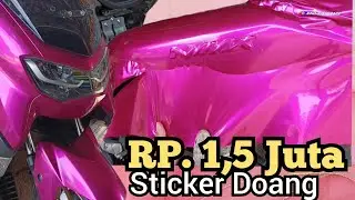 Pasang sticker motor satin Yamaha NMAX Harga ekonomis // cara pasang skotlet motor