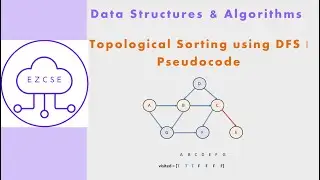 DSA34b - Topological Sorting using DFS | Pseudocode | Graph