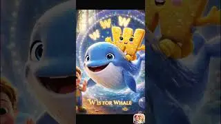 W for Whale 🐋✨ | Alphabet Visual Short