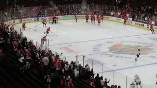 Buffalo Sabres at Chicago Blackhawks pregame warmup whole rink 2019-3-7